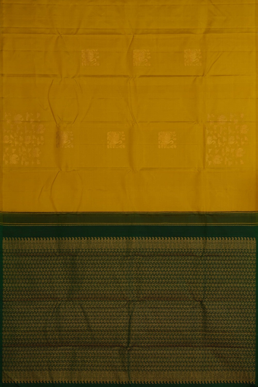 Image of Yellow Arani Silk Saree